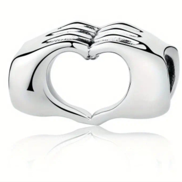 HAND HEART Tarnish resistant Zinc alloy Charm For Pandora Bracelets - Picture 4 of 4
